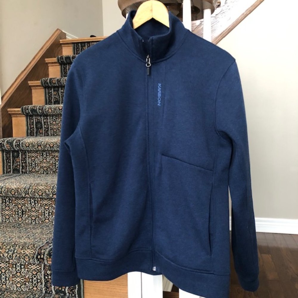 SALE - Karbon Men's Full Zip Jacket, Navy Blue -Size Small